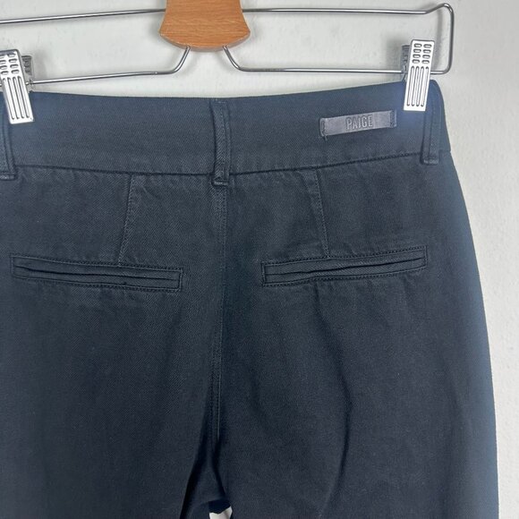 Paige High Rise Wide Leg Trouser Pants 26 Minimalist Contemporary Office Basic - Picture 8 of 9